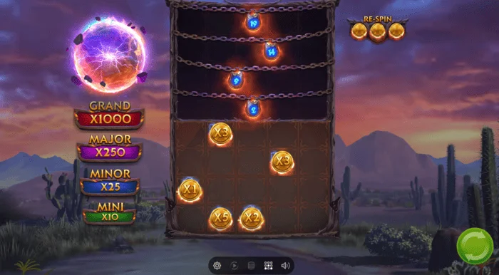 Pantalla del juego de bonificación de Colt Lightning Inferno